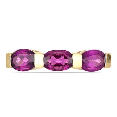 BUY STERLING SILVER GOLD PLATED RHODOLITE GEMSTONE UNIQUE  RING
